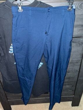 YM under armour button pants